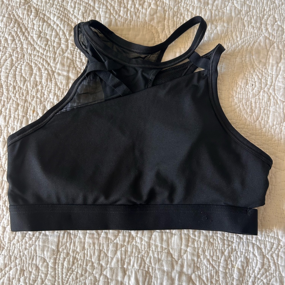 Nike Black Mesh Strappy Sports Bra